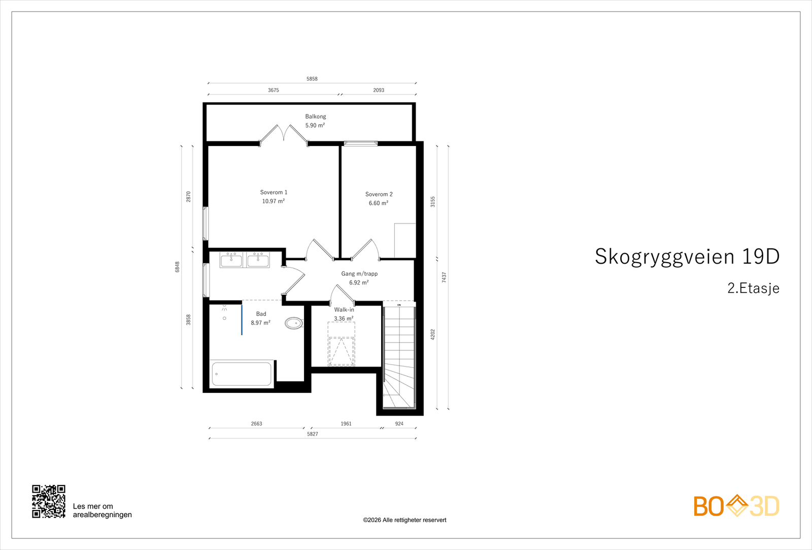 Plantegning 2. etasje Galleribilde