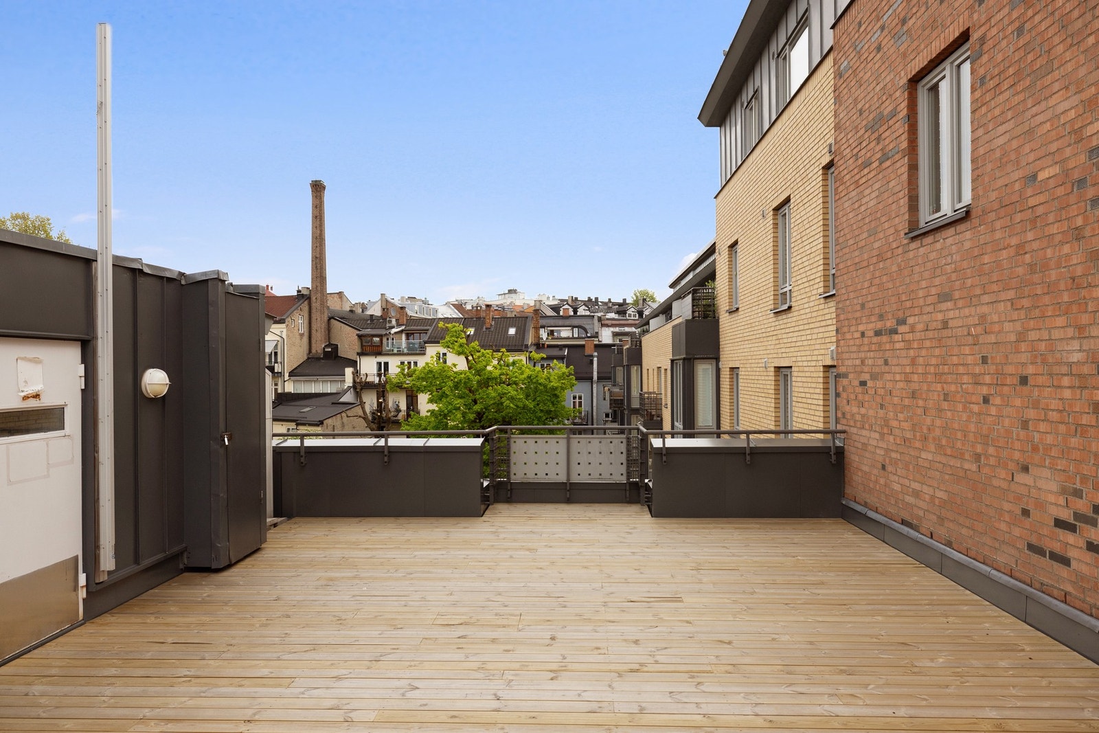 Sameiet har en flott takterrasse til felles bruk for beboerne. Galleribilde