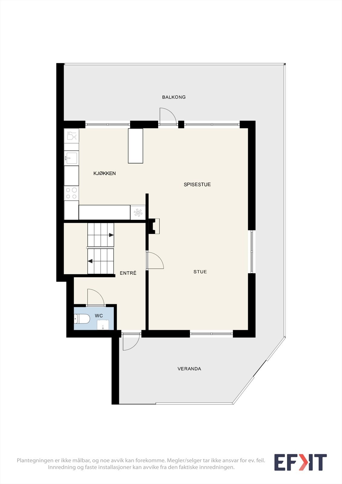 Plantegning, 1.etasje. Galleribilde