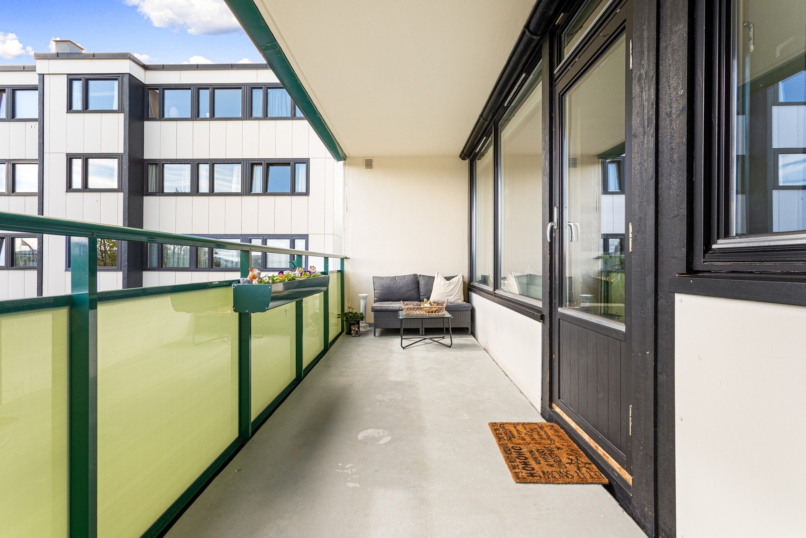 Innbydende balkong på 10 m². Galleribilde