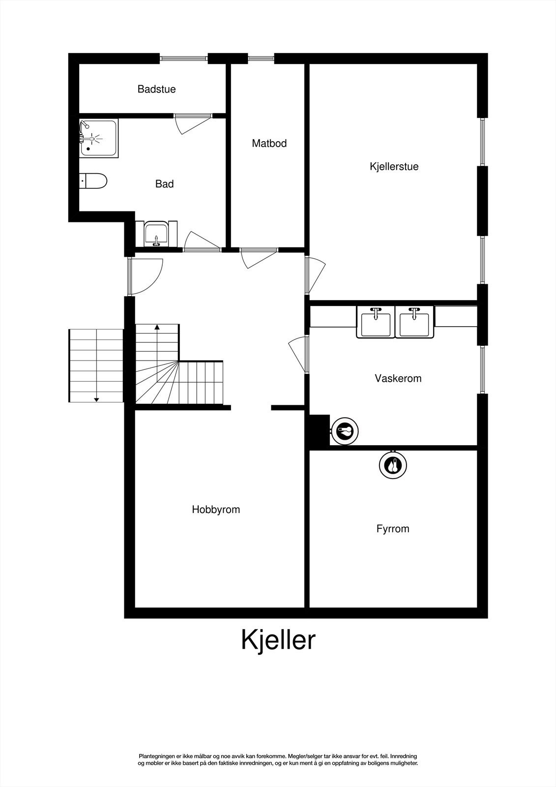 Plantegning kjelleretasjen Galleribilde