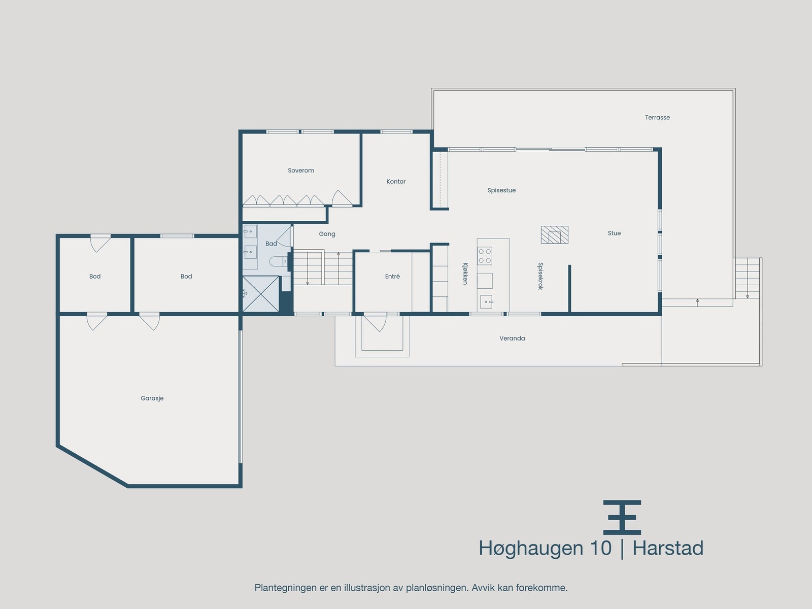 Plantegning 1. etasje Galleribilde