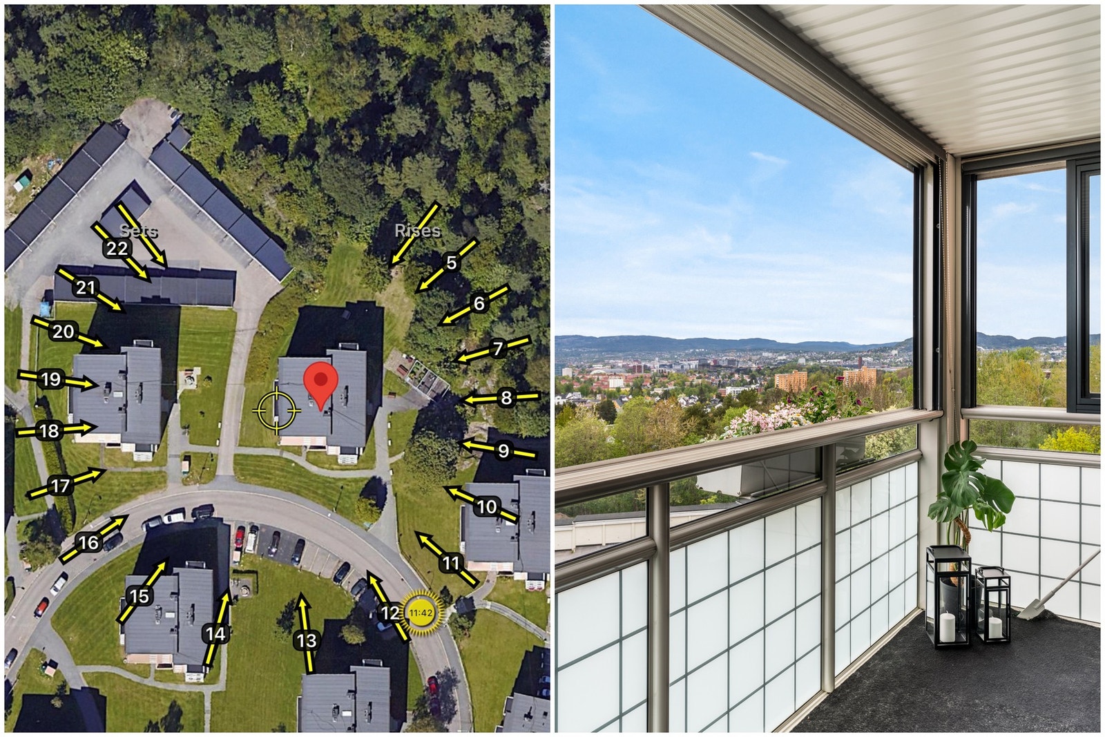 Den vestvendte beliggenheten sørger for meget gode solforhold på balkongen. Galleribilde