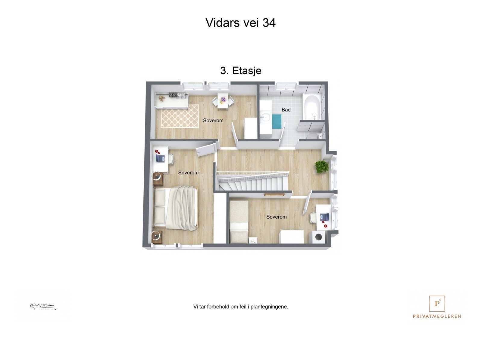 Plantegning 3. Etasje Galleribilde