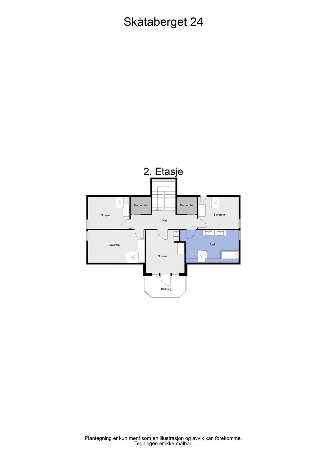 2 D plantegning loft Galleribilde