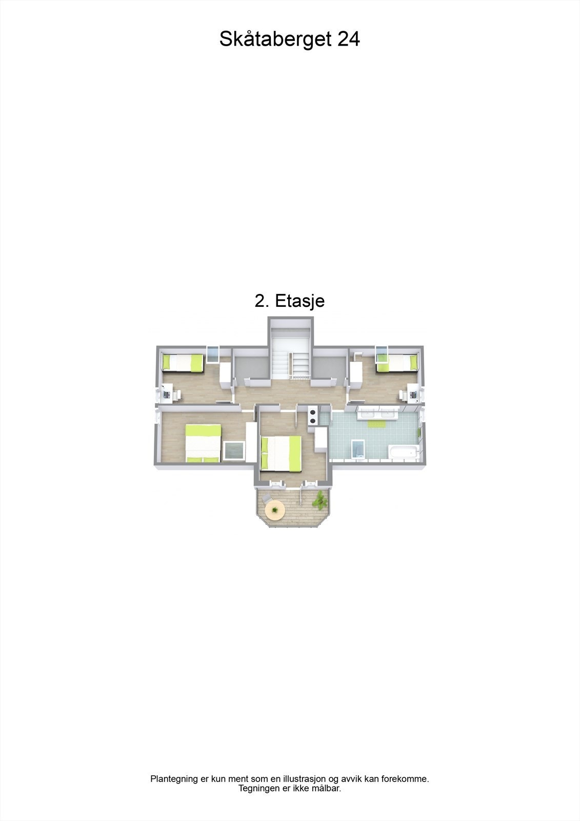 3 D plantegning loft Galleribilde