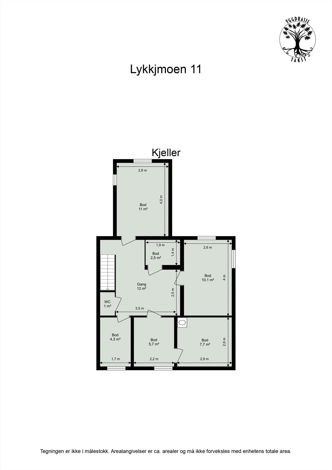 Plantegning kjeller Galleribilde