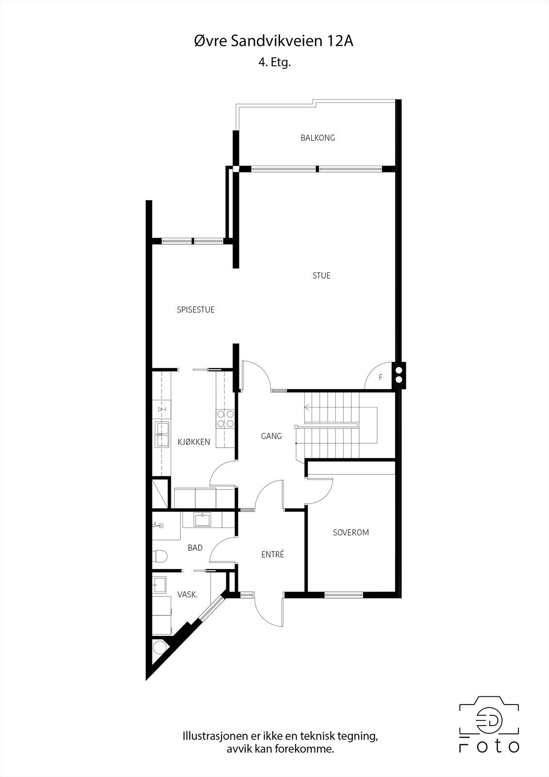 Plantegning 4. etasje Galleribilde
