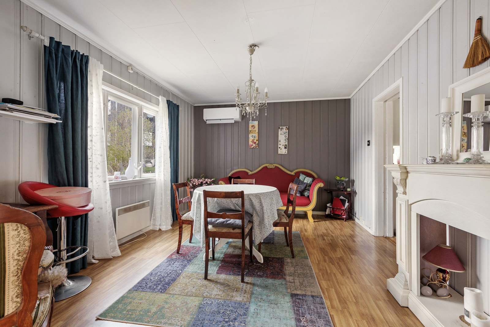 Varmepumpe i stuen. Galleribilde