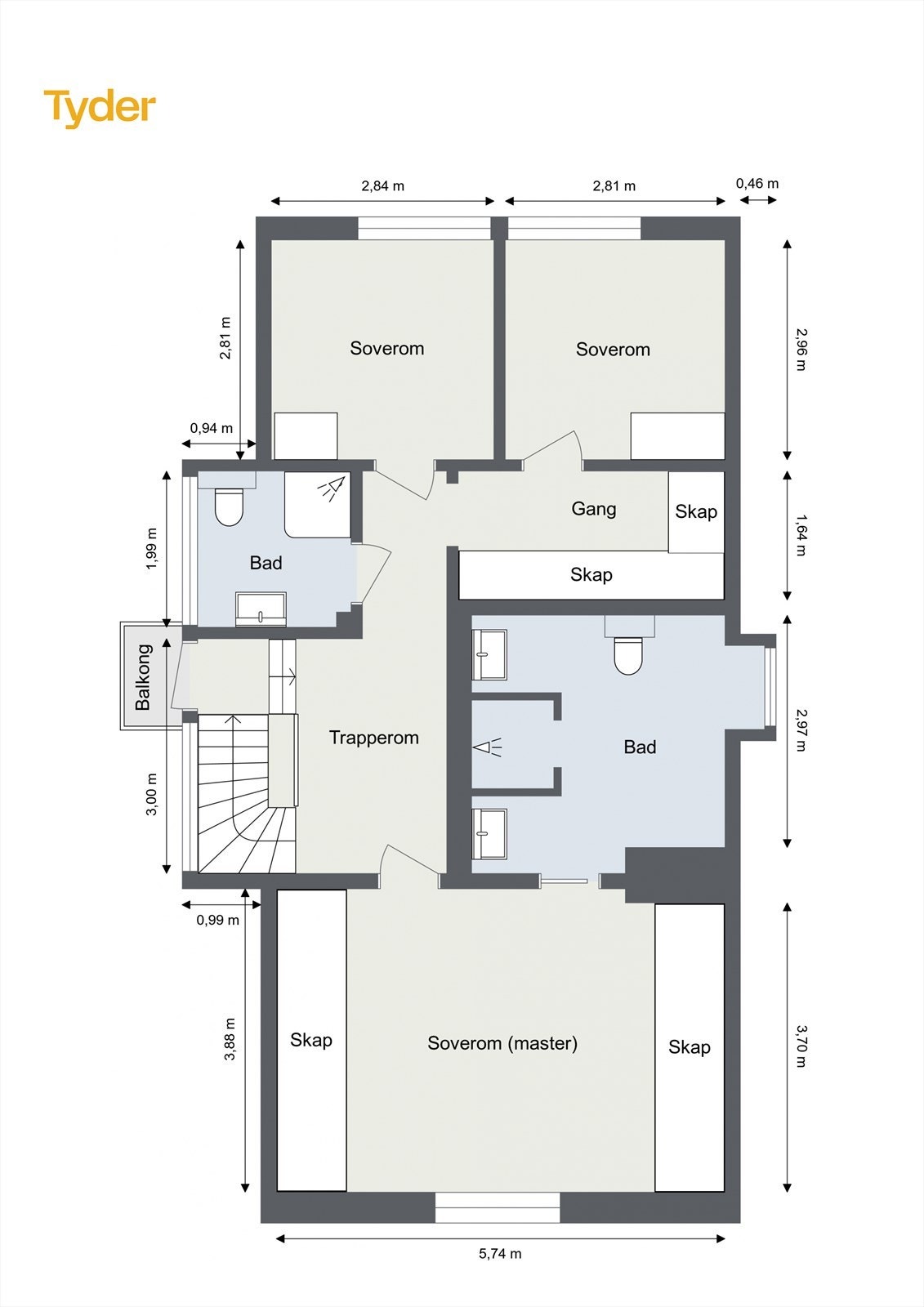 Plantegning 2. etasje Galleribilde