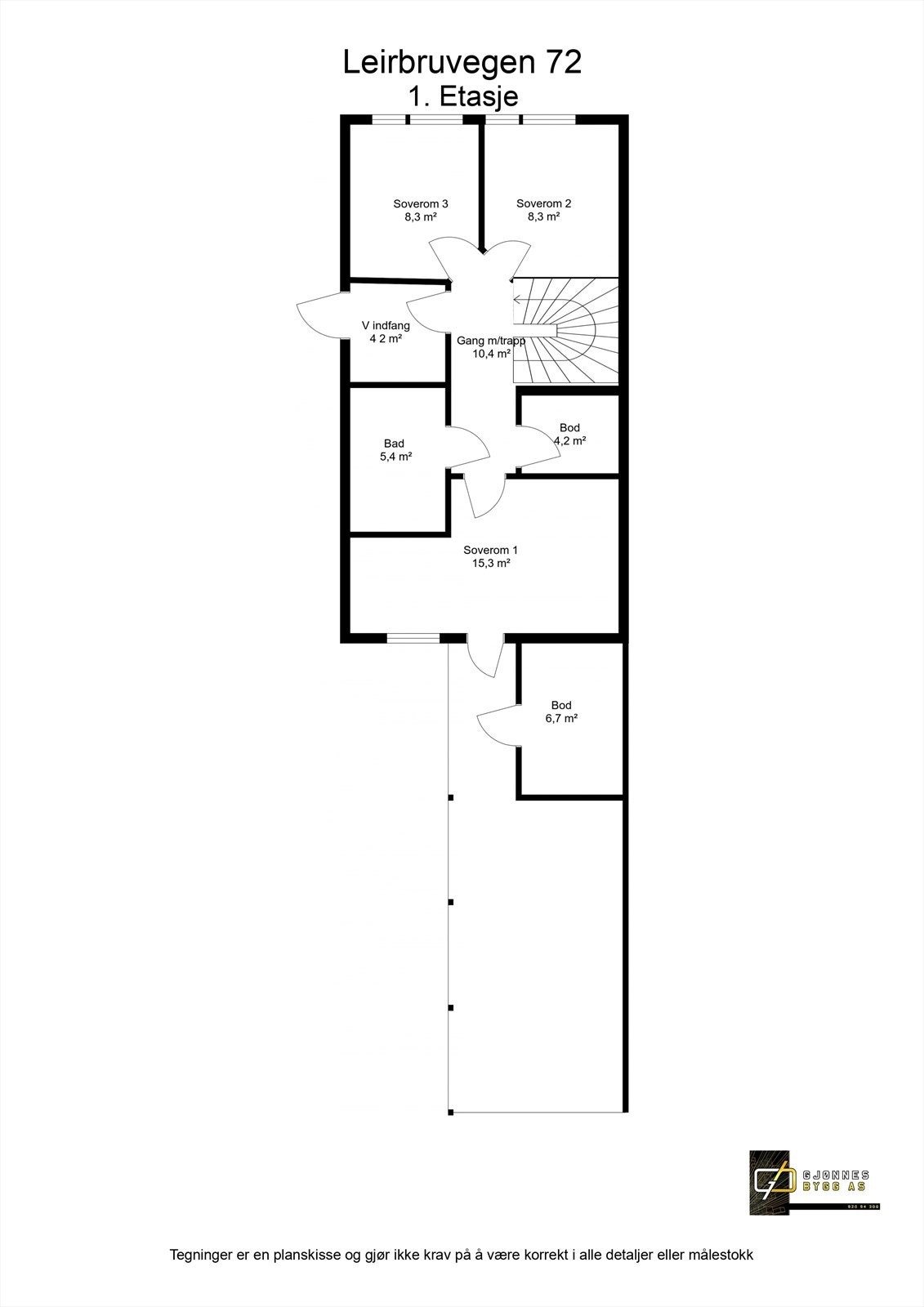 Plantegning 1. etasje Galleribilde