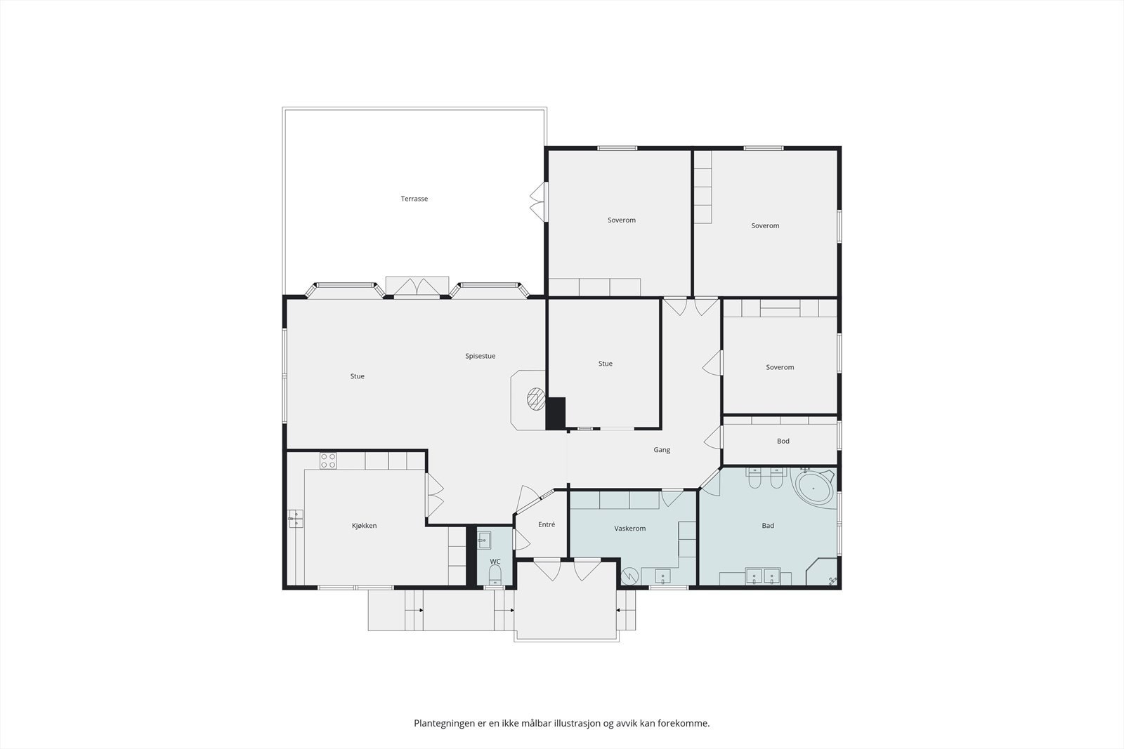 Plantegning hovedetg. Galleribilde