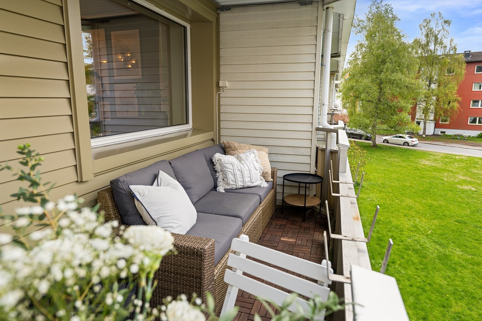 Her er det god plass til sittegruppe og beplantning. Galleribilde