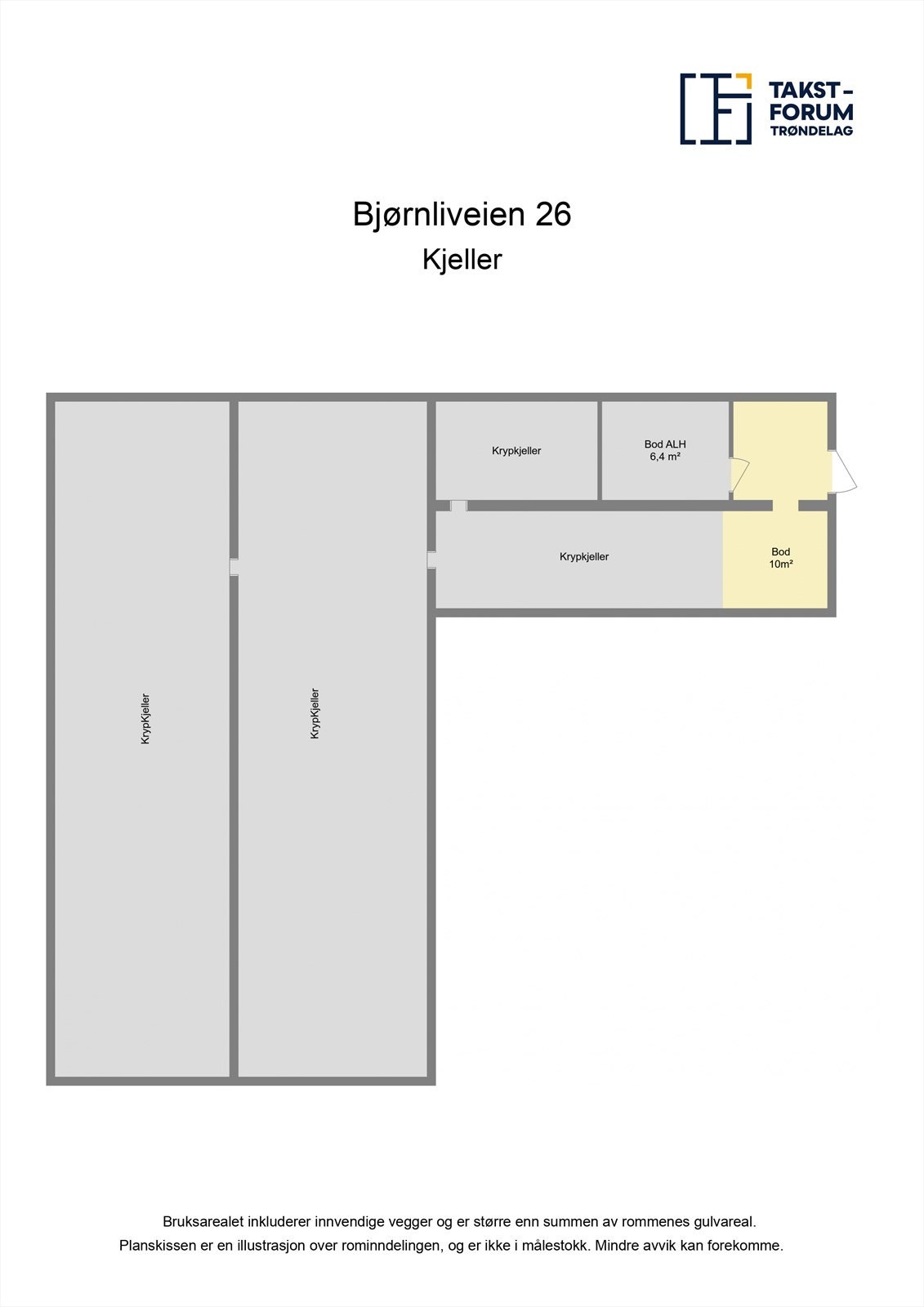 Planskisse kjeller Galleribilde
