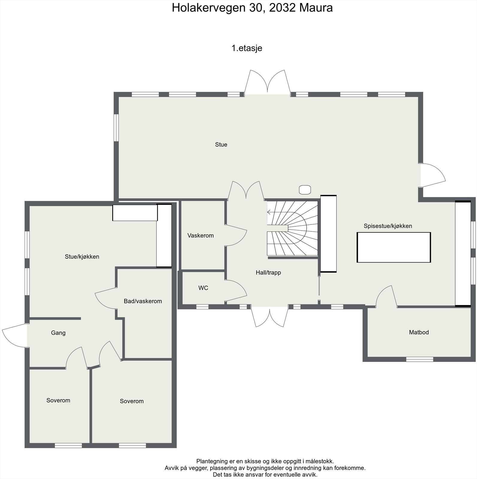 Plantegning - 1.etasje Galleribilde