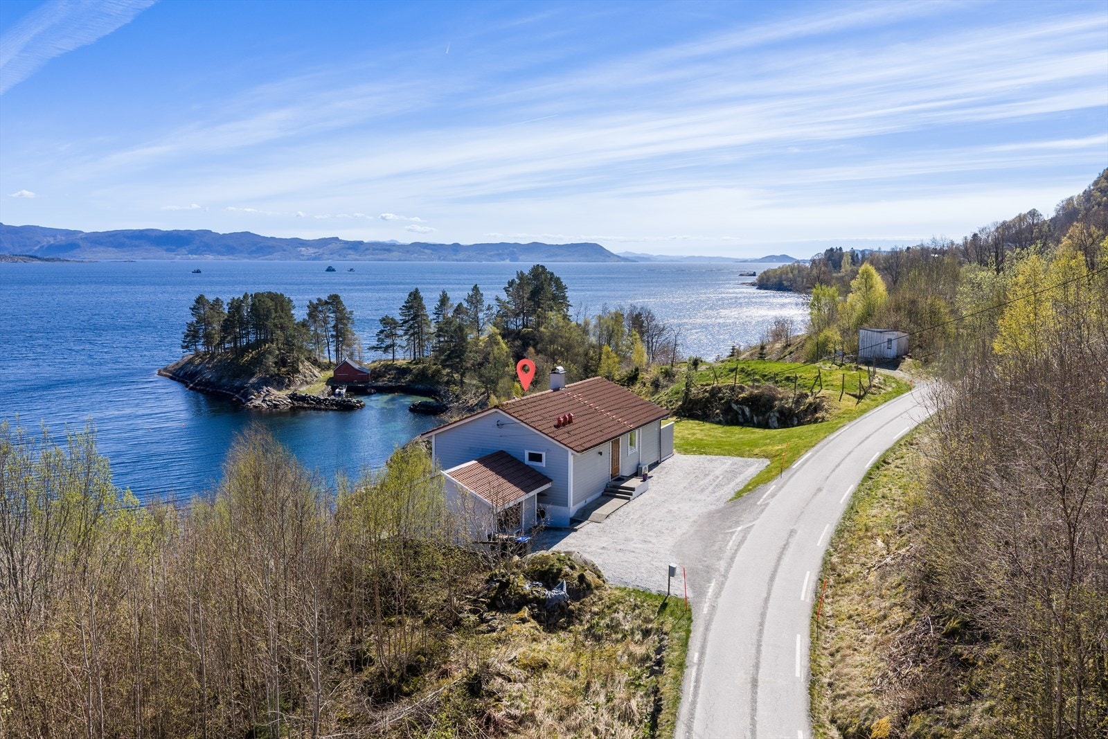Oversikt over eiendommens plassering i terrenget. Galleribilde