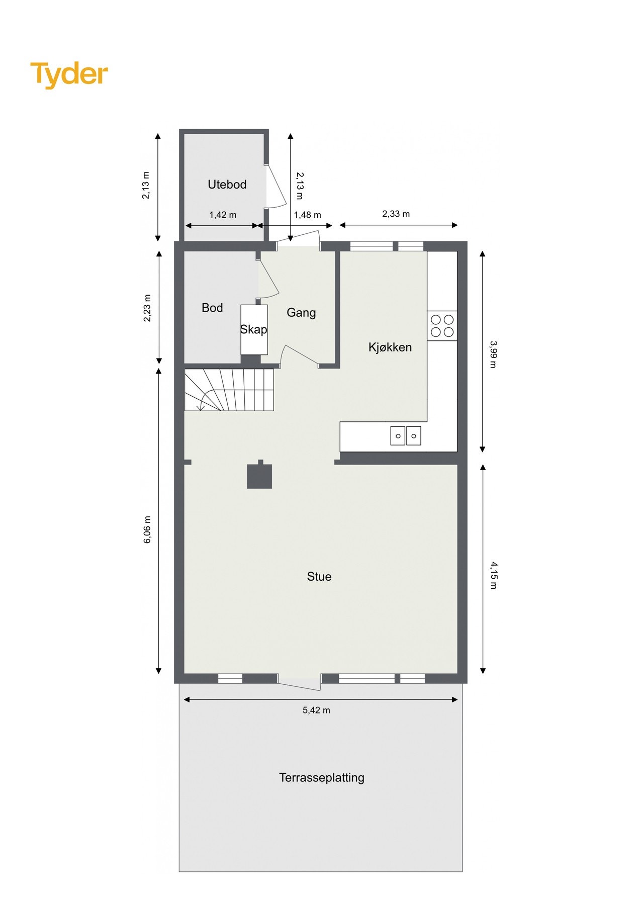 Plantegning 1.etasje Galleribilde
