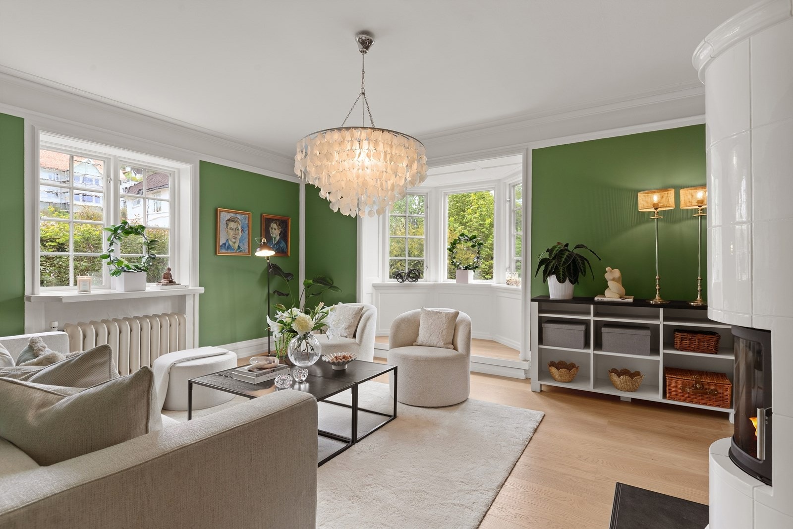 Nydelig stue med klassisk preg Galleribilde