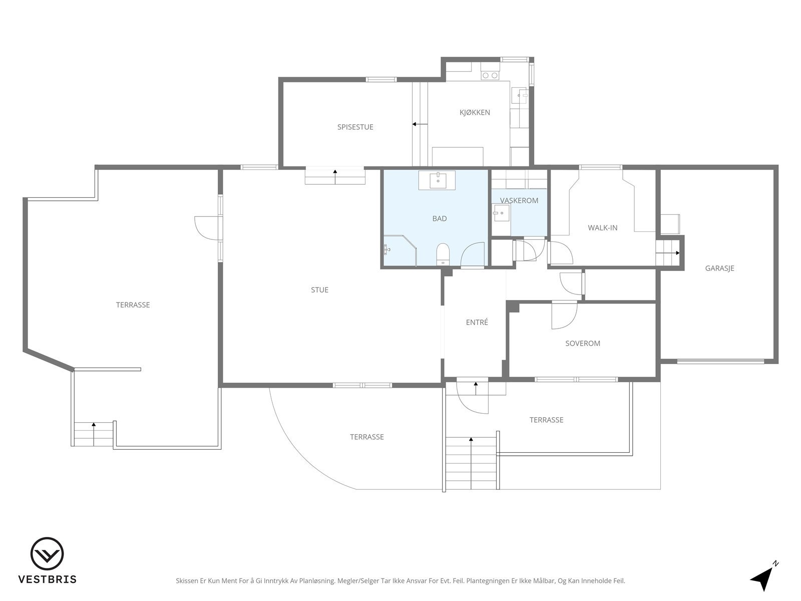 - Plantegning hovedetasje - Galleribilde
