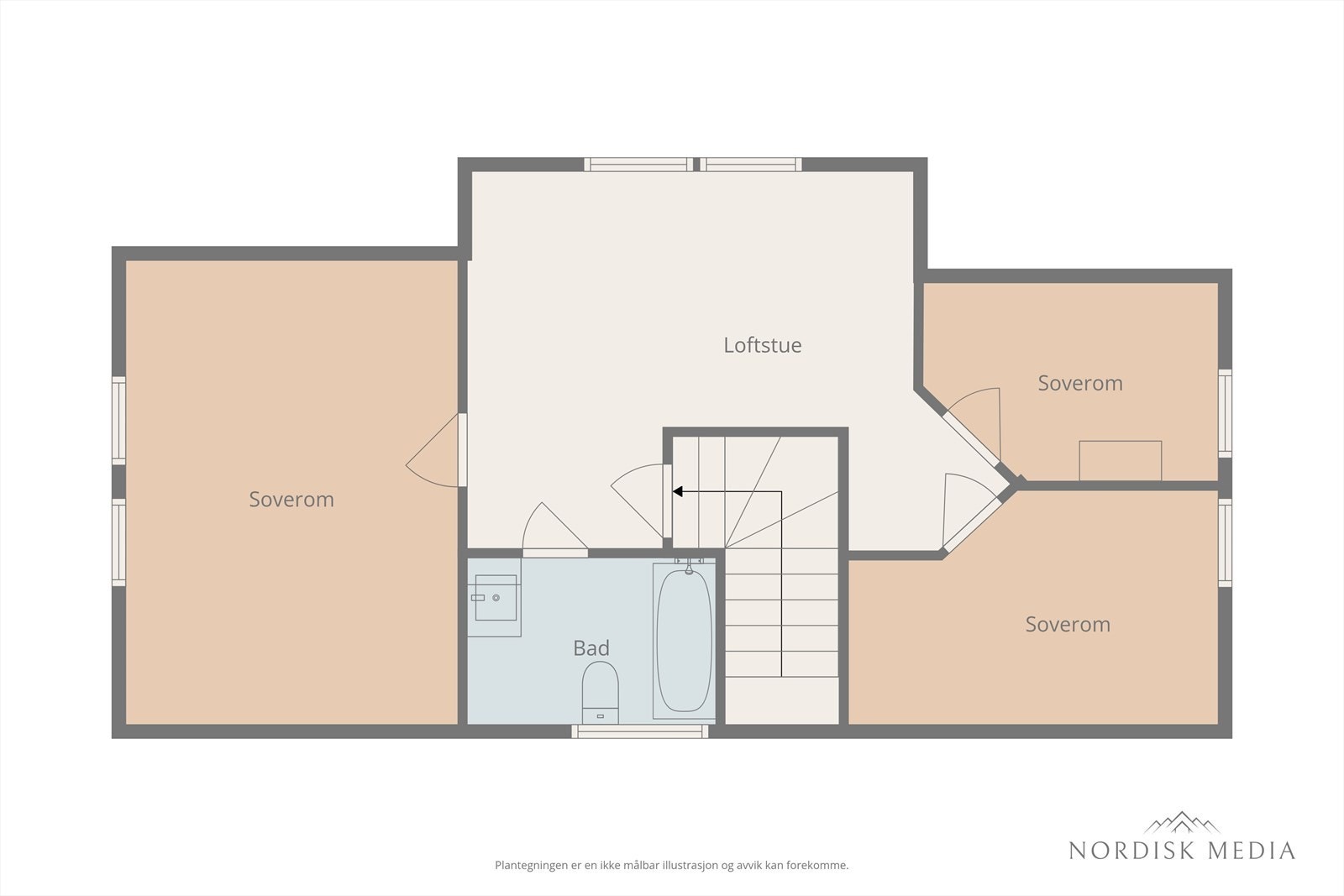 Planskisse loft Galleribilde