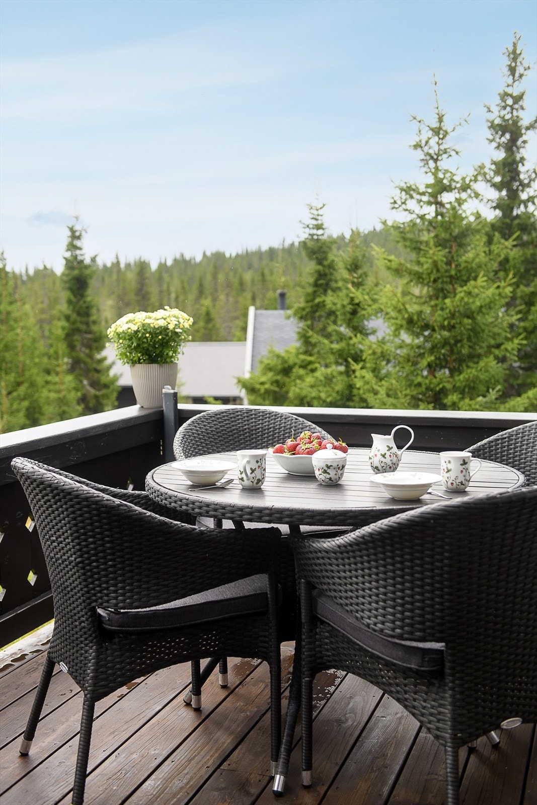 Fine muligheter til å møblere på terrassen. Galleribilde