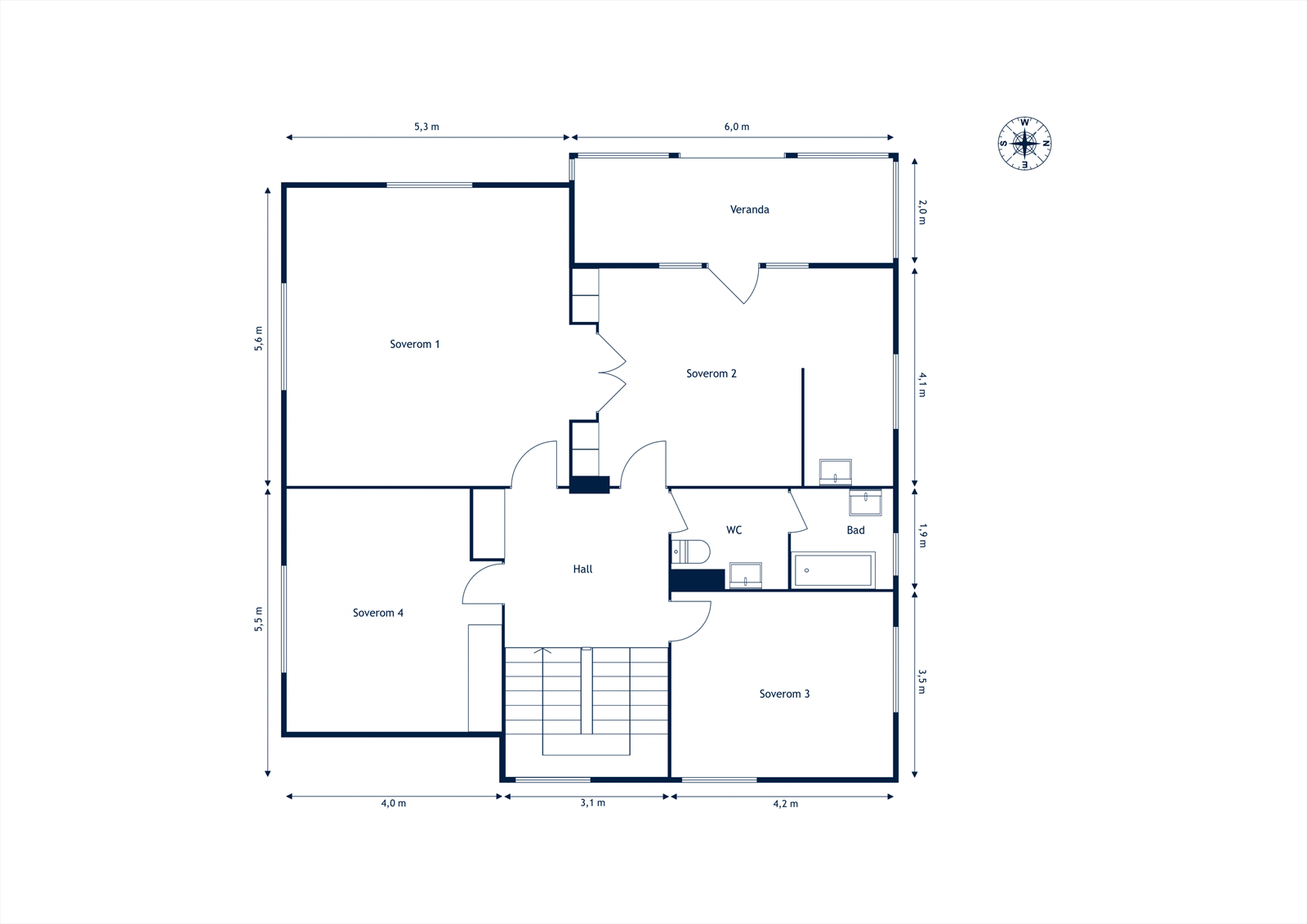 Plantegning 2. etasje Galleribilde