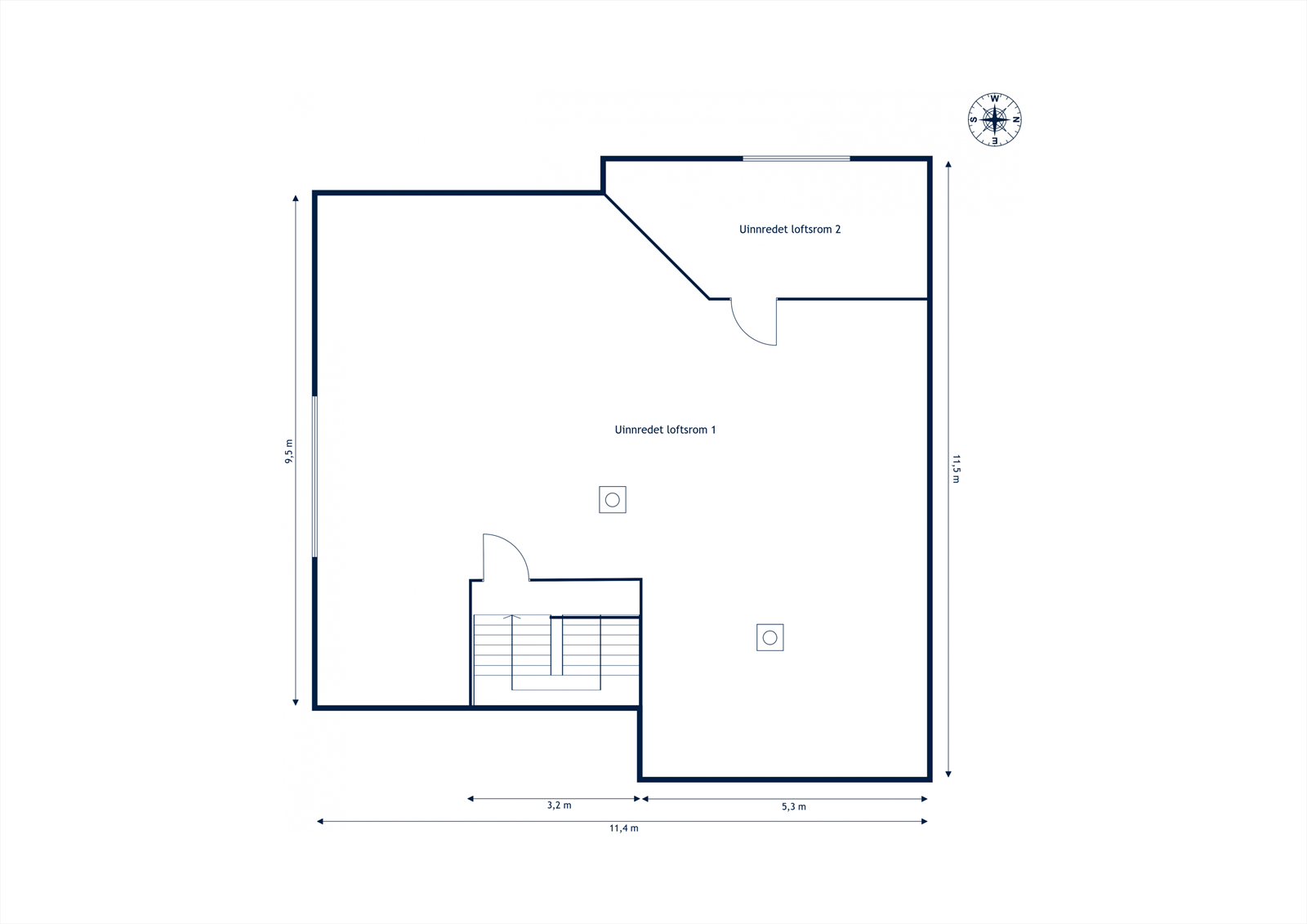 Plantegning loft Galleribilde