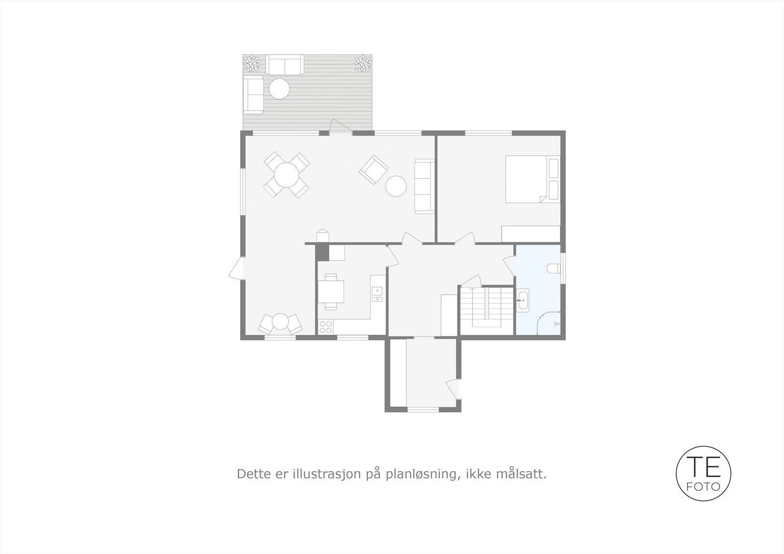 Plantegning for 1.etasje (hovedetasjen) Galleribilde
