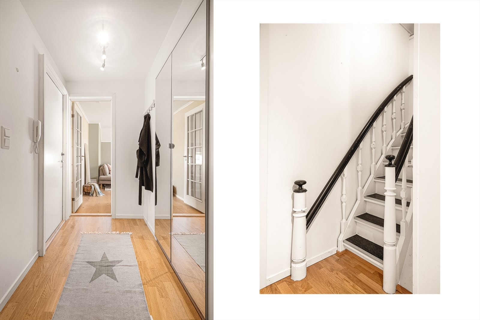 God lagringsplass i skyvedørsgarderobe. Galleribilde