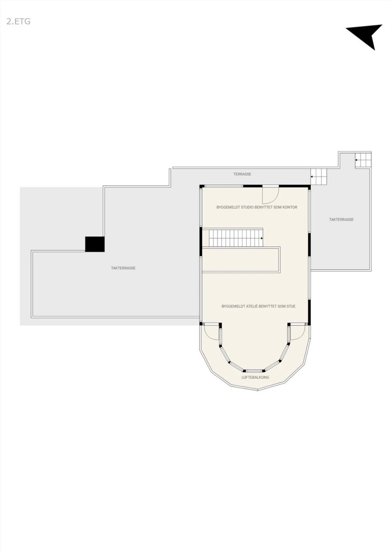 Plantegning 2.etasje. Galleribilde