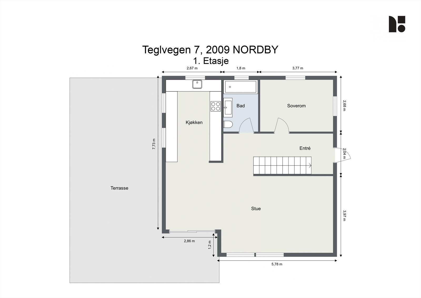 Plantegning - 1. etasje Galleribilde