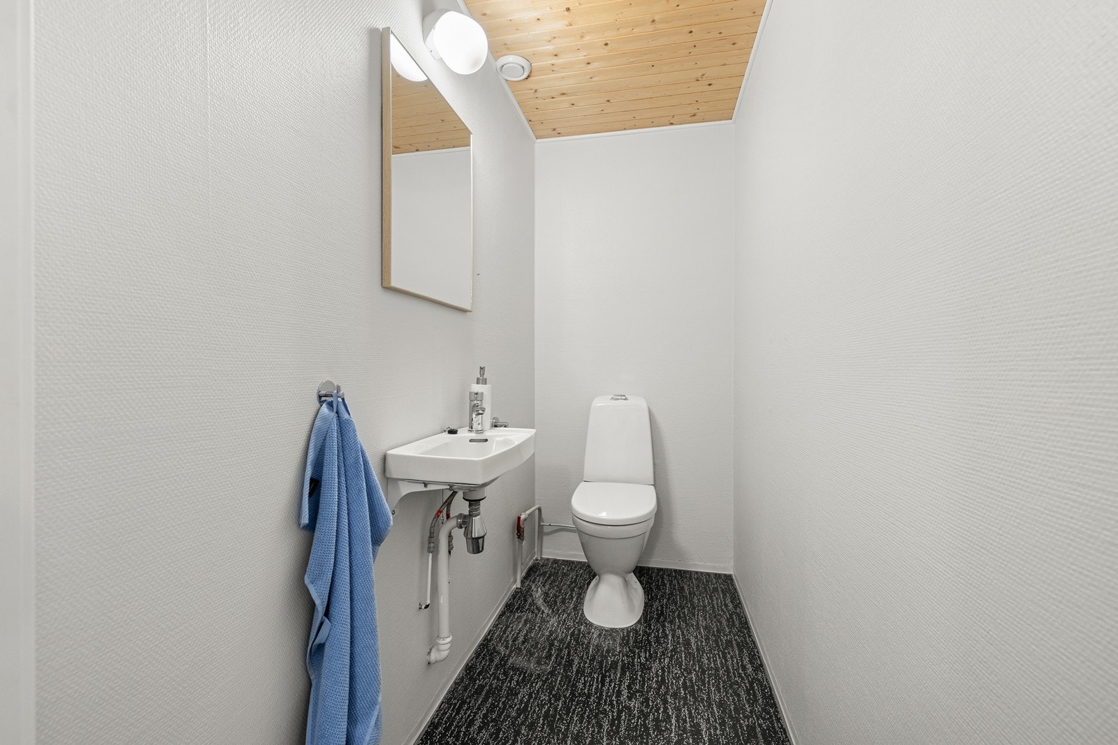 Praktisk, separat toalettrom med servant. Galleribilde
