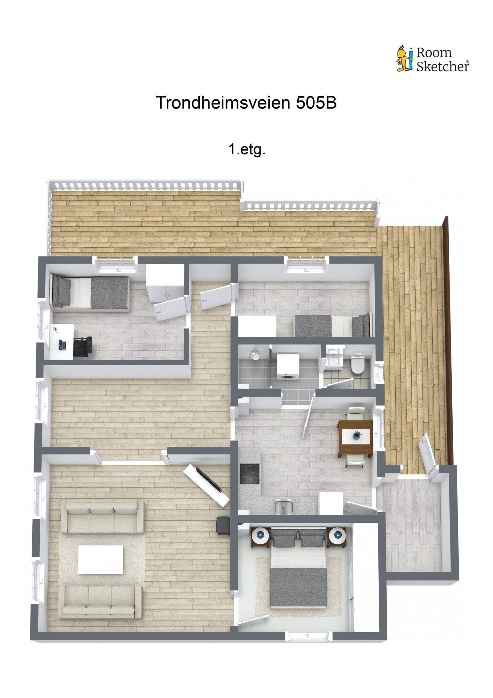 Plantegning 1. etasje Galleribilde