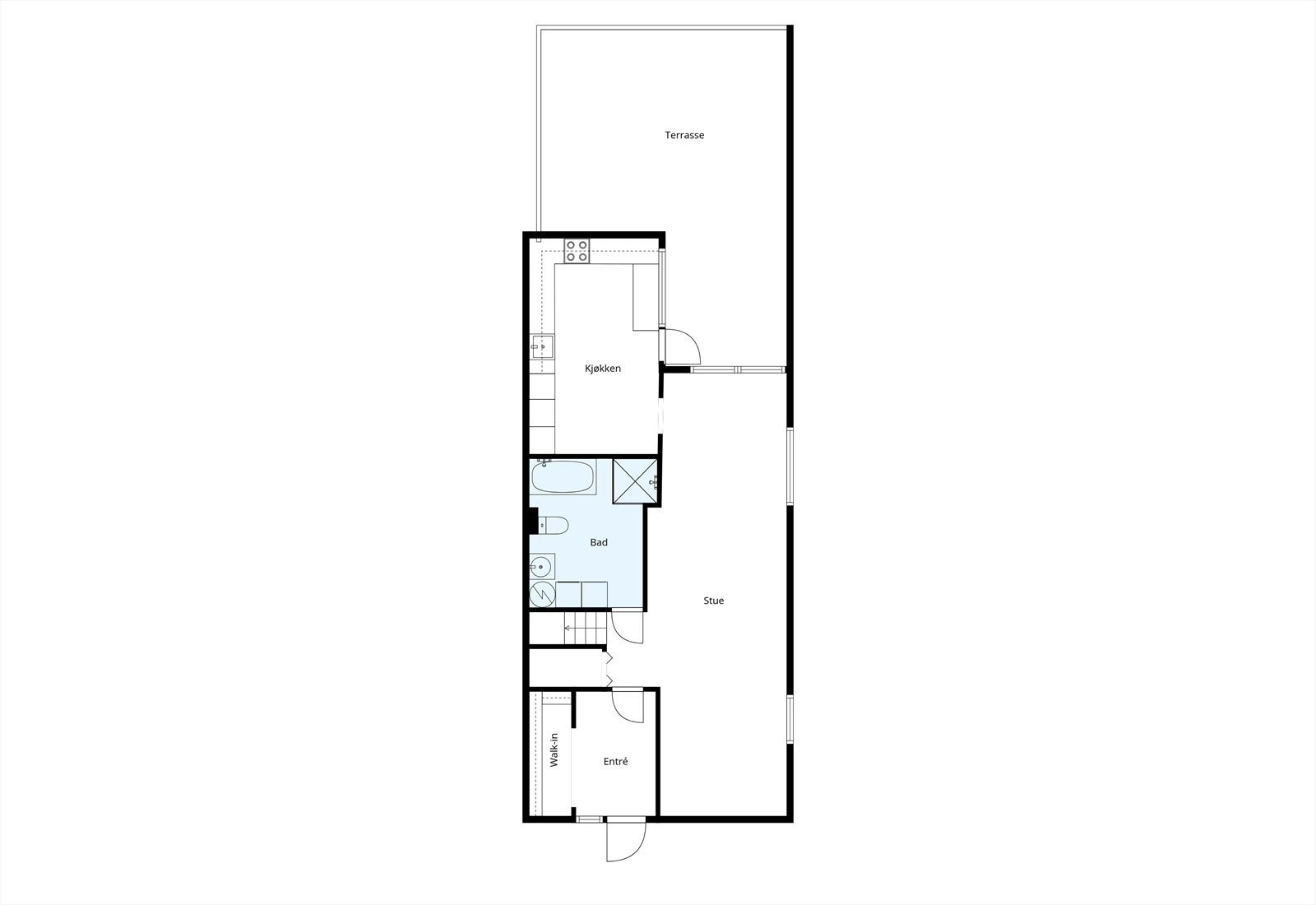 Plantegning 1.etg. Galleribilde