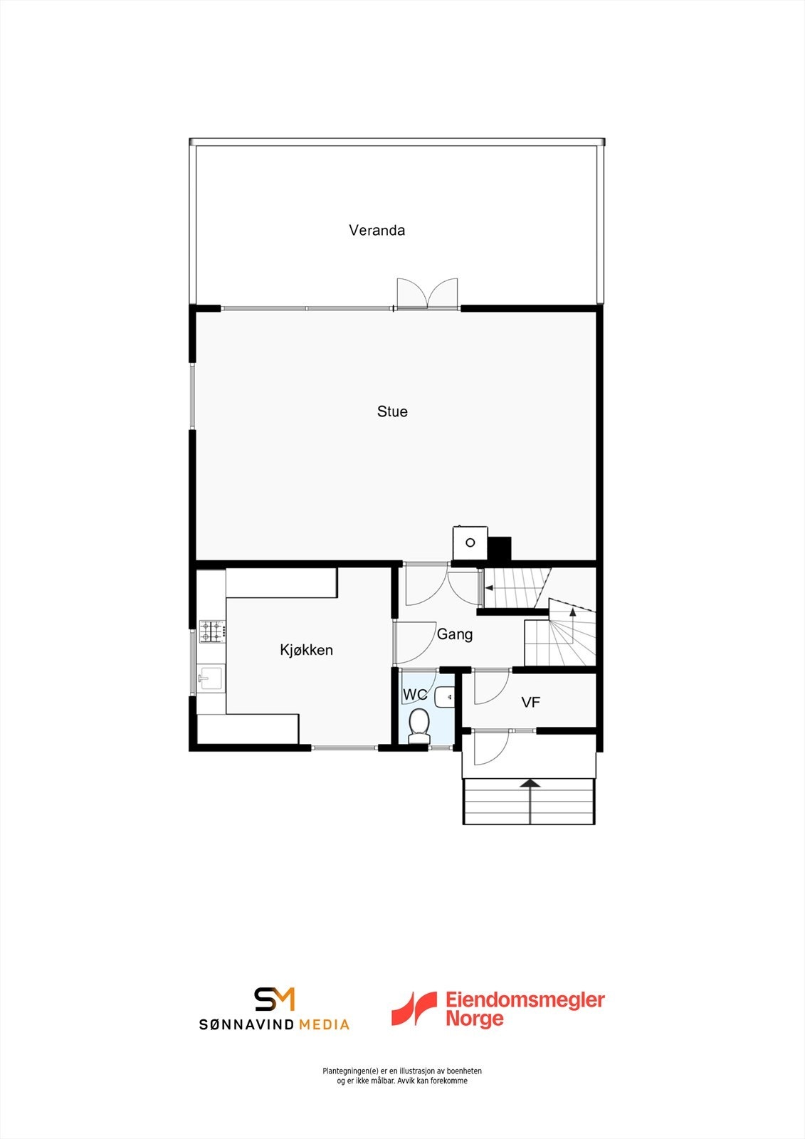 Plantegning 1. etasje Galleribilde