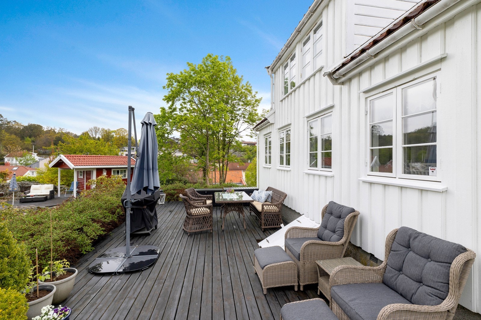 Her finnes flere hyggelige uteplasser. Galleribilde