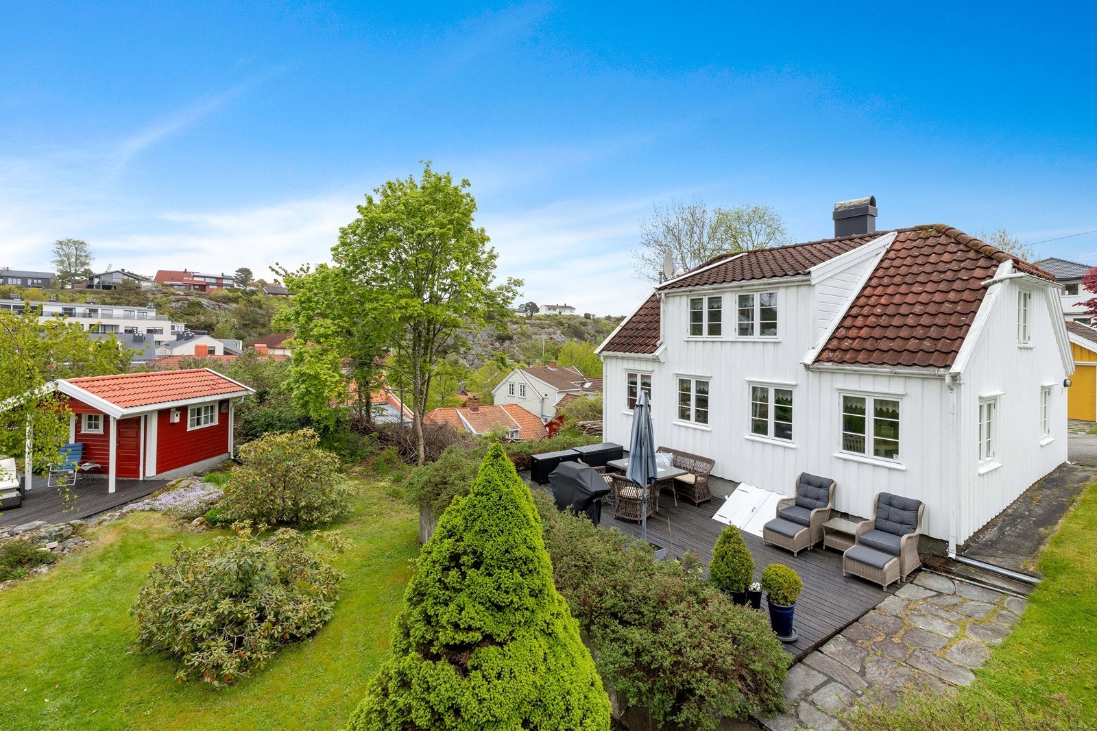 Her finnes flere hyggelige uteplasser. Galleribilde