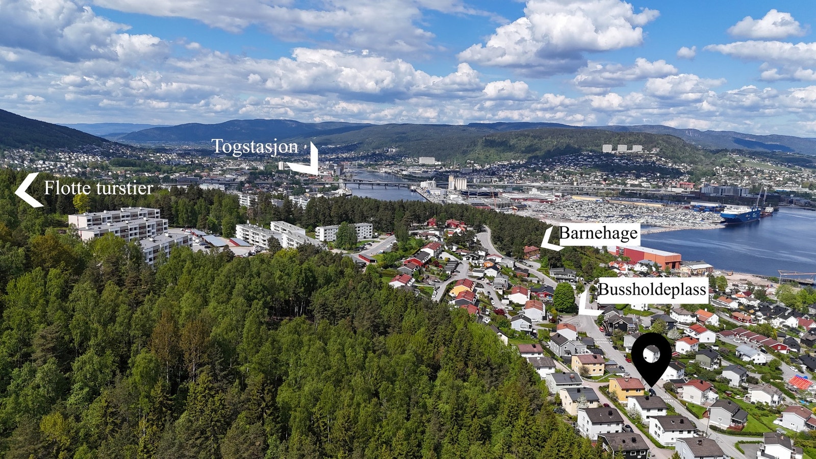 Fra eiendommen er det gangavstand til bussholdeplass, barnehager og flotte turstier Galleribilde
