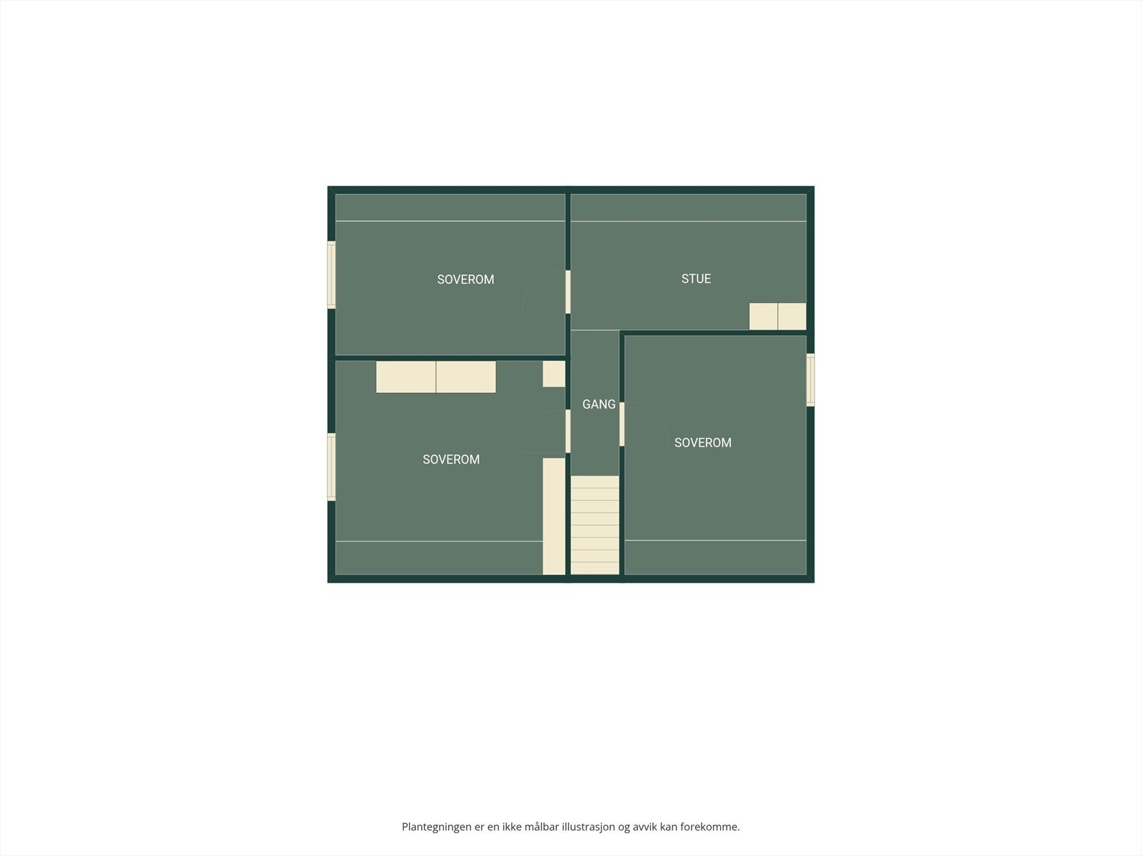 Plantegning - Loftsetasje. Galleribilde
