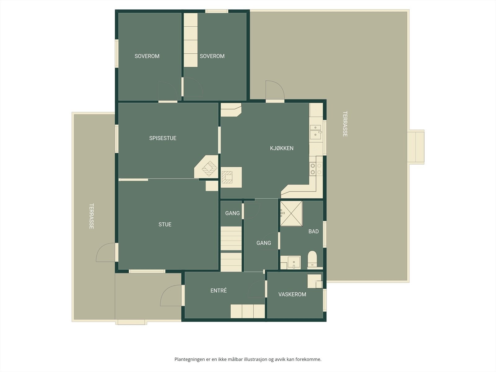 Plantegning - Hovedetasje Galleribilde