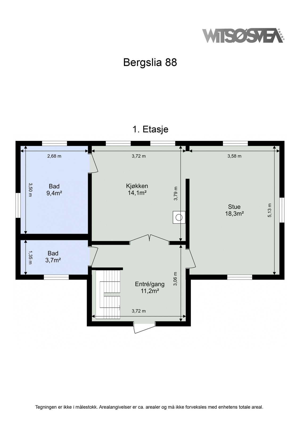 Planskisse 1. etasje Galleribilde