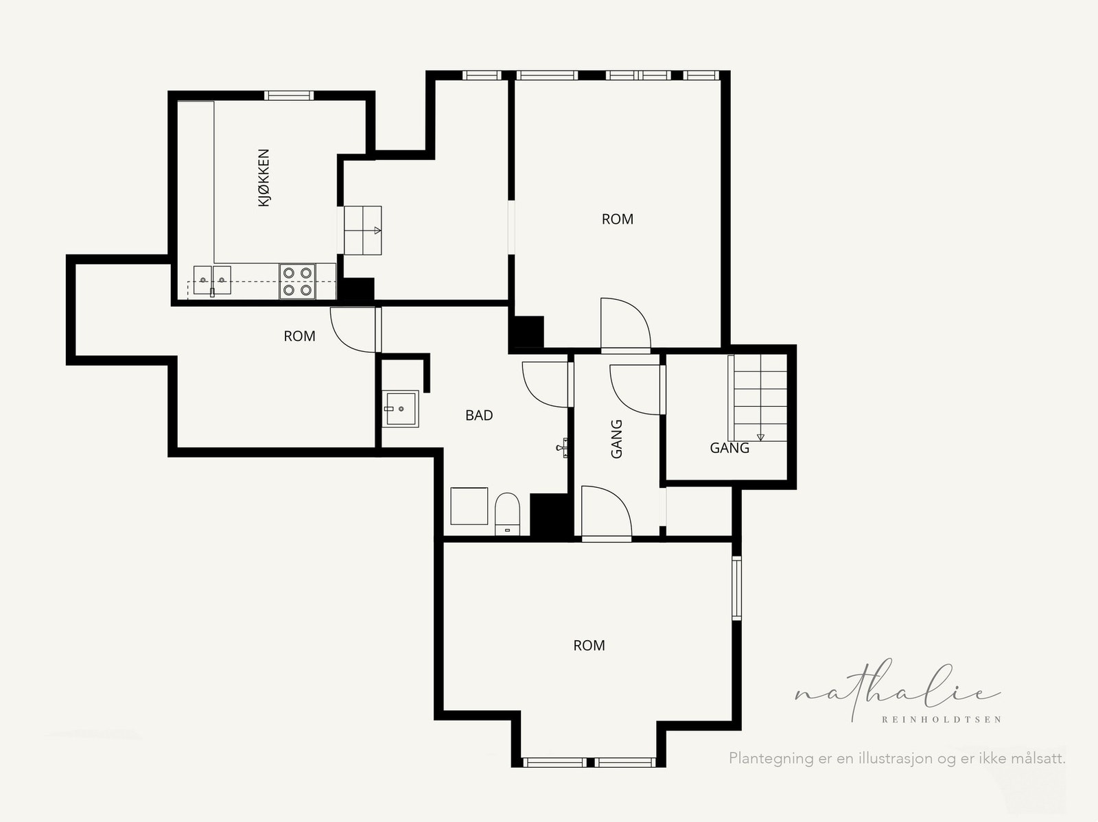 Planskisse loft. Galleribilde