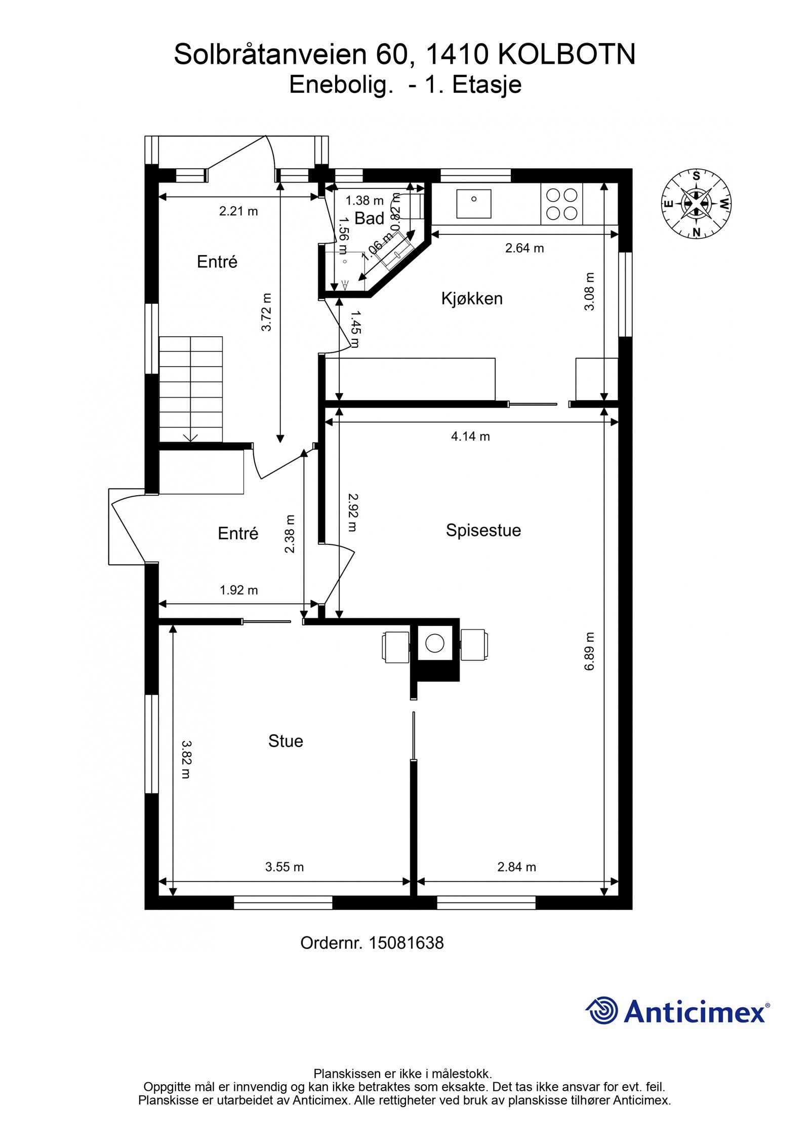 Plantegning 1. etasje Galleribilde