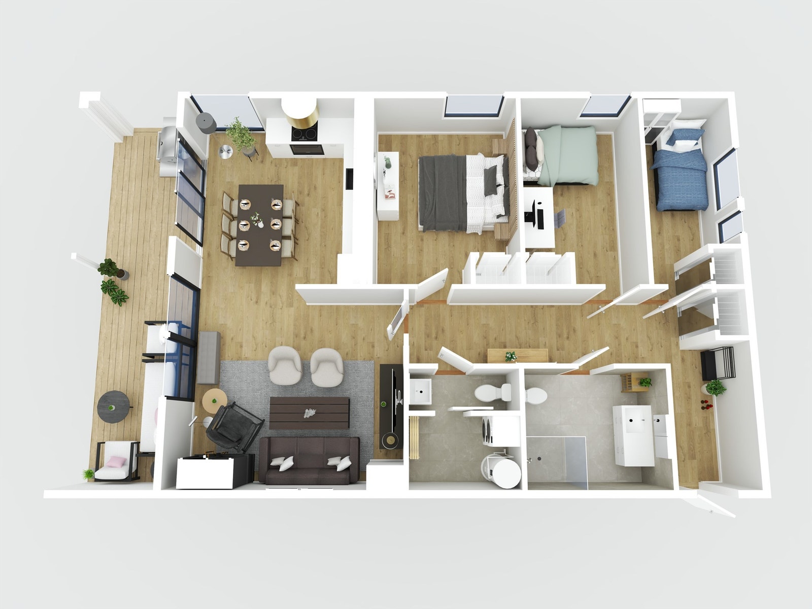 Plantegning 3D Galleribilde