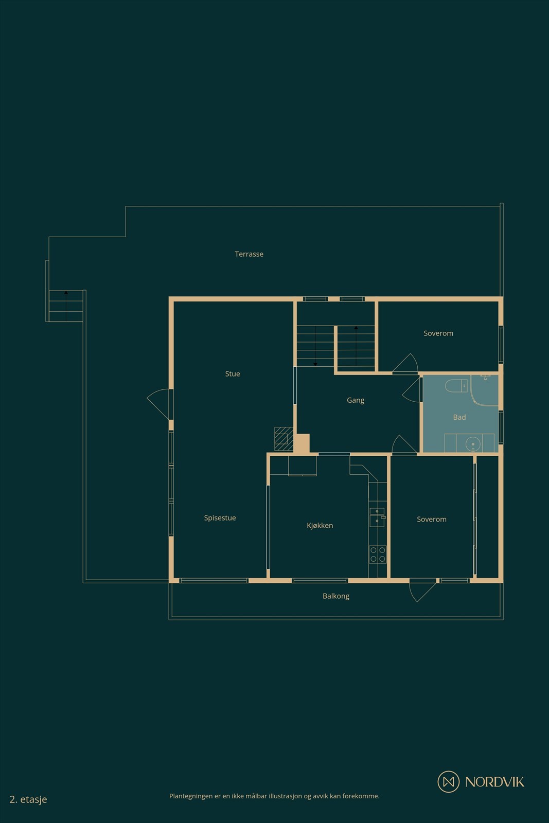 Plantegning hovedetasje Galleribilde