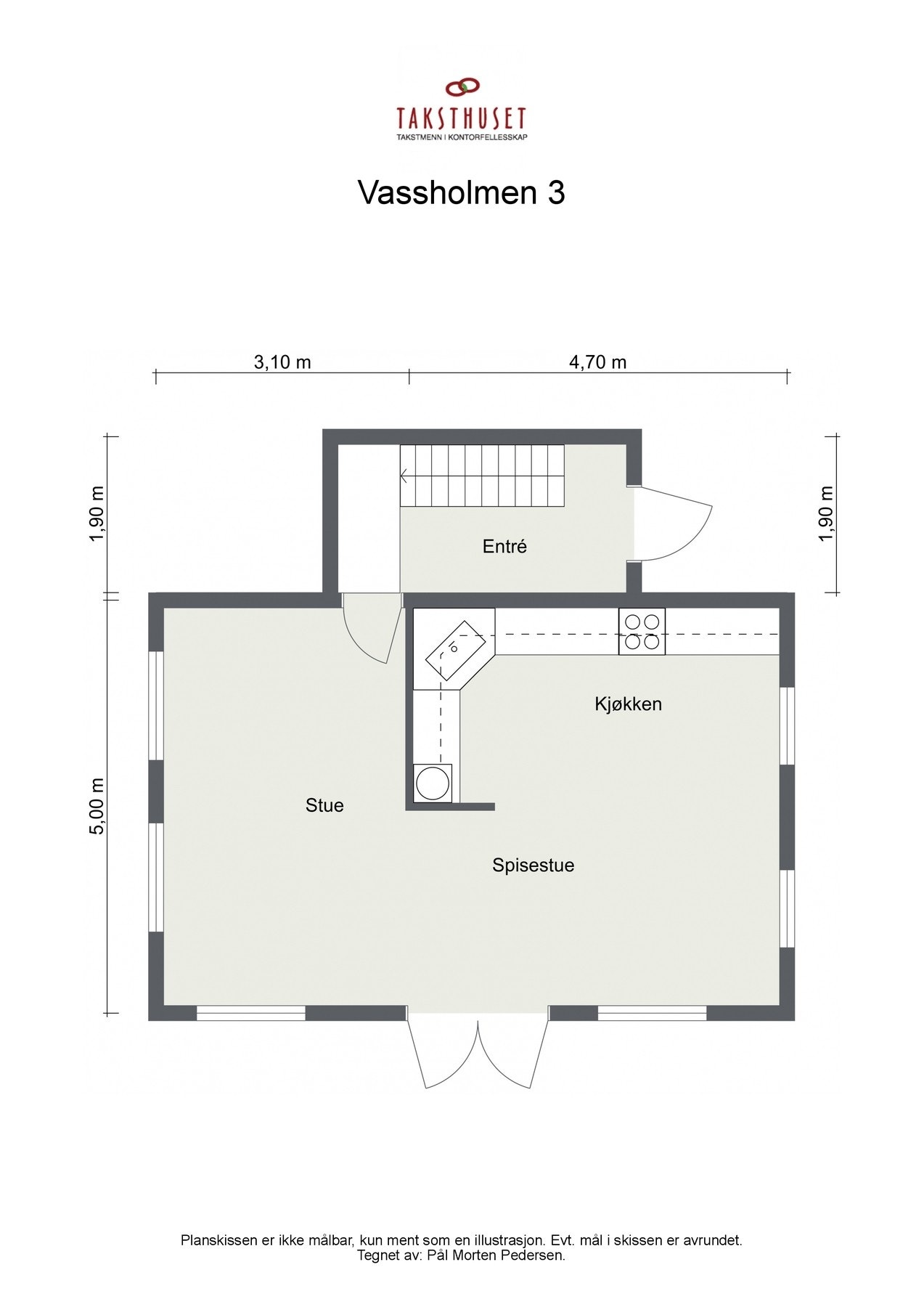 Vassholmen 3, hovedetasje Galleribilde