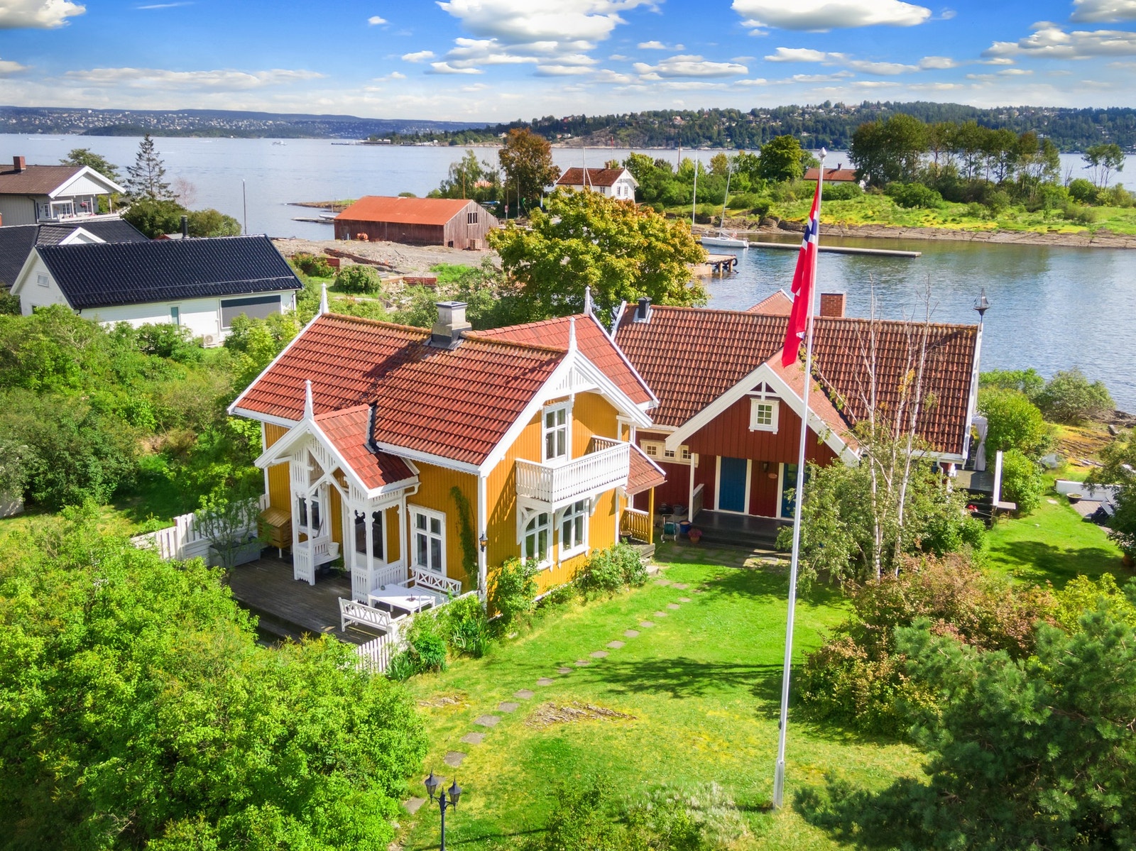 Vassholmen og eiendommen fra vest mot Oslo Galleribilde