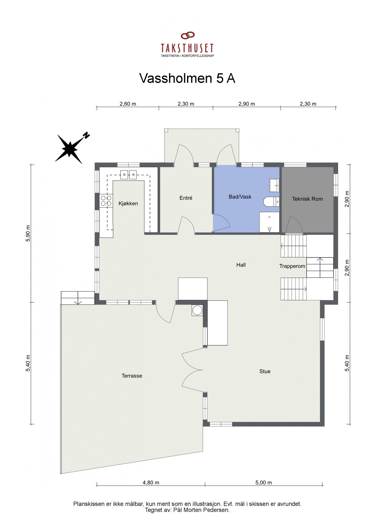 Vassholmen 5 A, hovedetasje Galleribilde