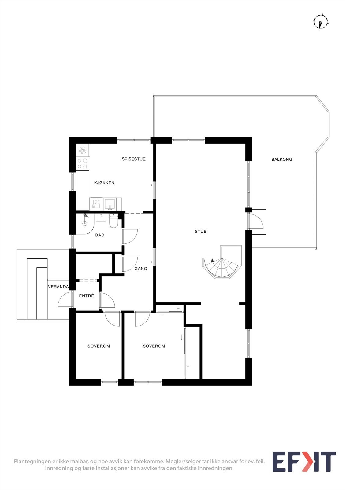 Plantegning 1. etasje Galleribilde