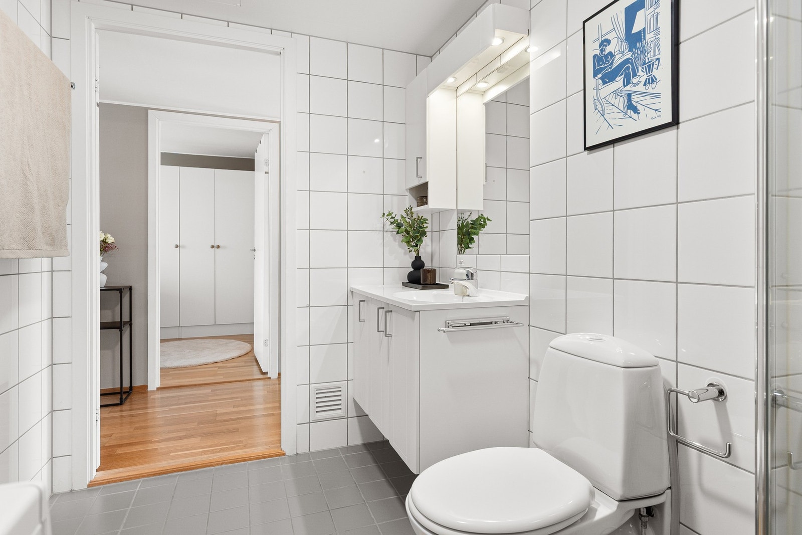 Det er opplegg for vaskemaskin og tørketrommel. Galleribilde